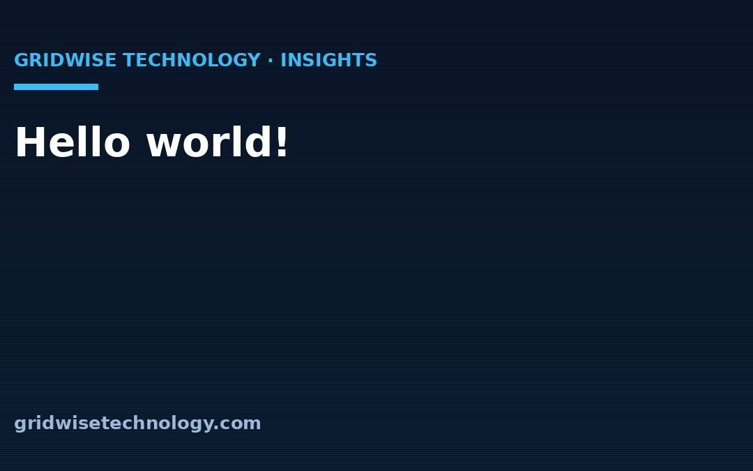 Hello world!
