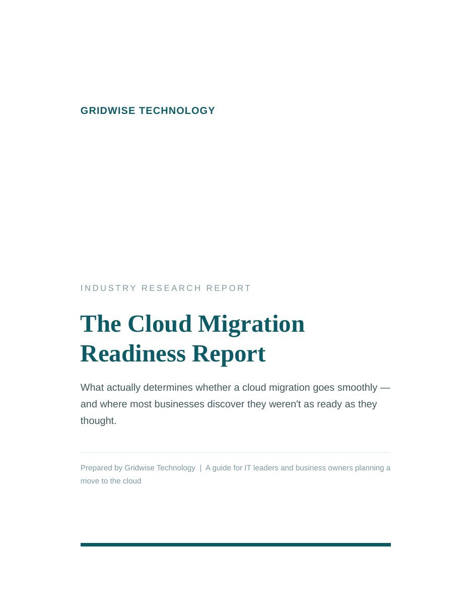 Cover of The Cloud Migration Readiness Report: Are You Actually Ready to Move?